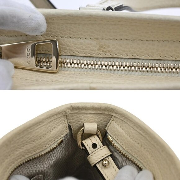 GUCCI Bree GG Pattern 2Way Shoulder Hand Bag Canvas Leather Brown White 93EF241 - Picture 14 of 15